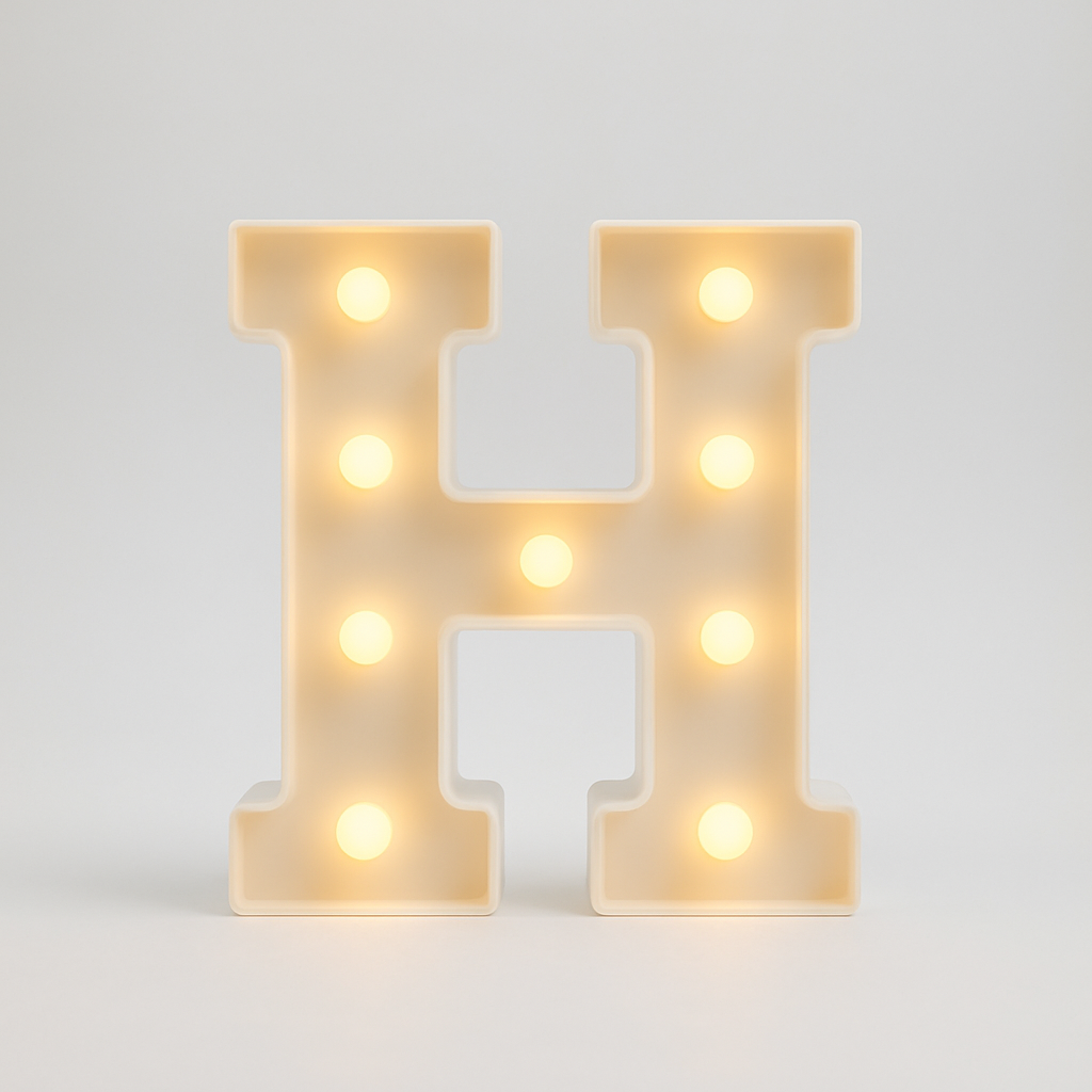 Light up Letter H
