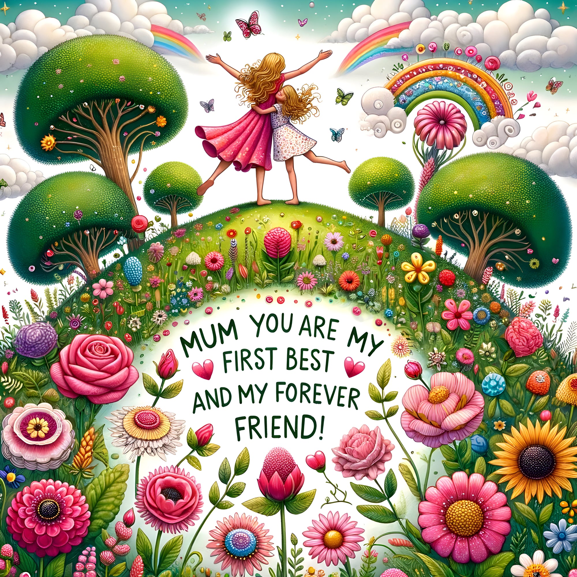 Mum you are my first best and my forever friend Greeting Card