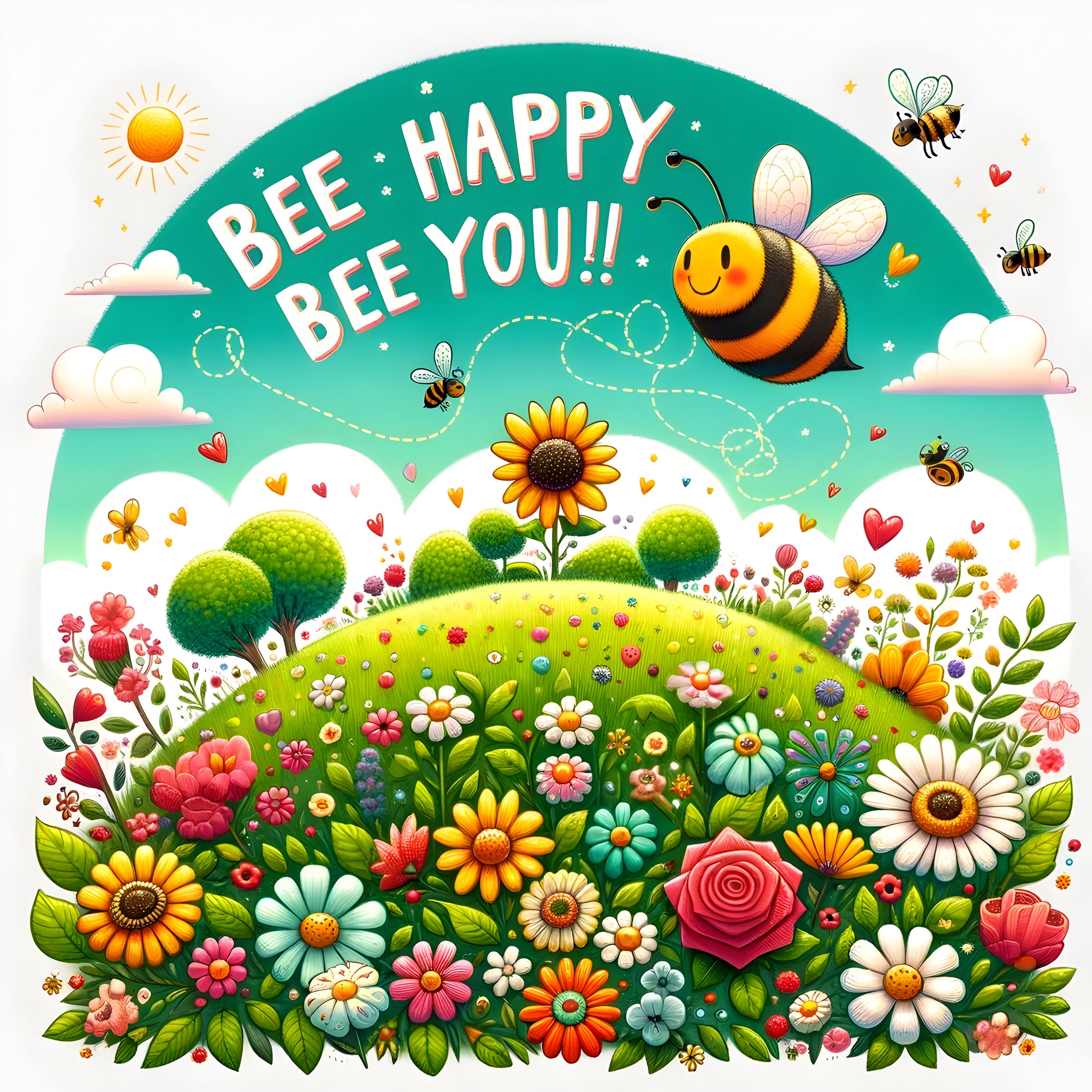 Bee Happy Greeting Card