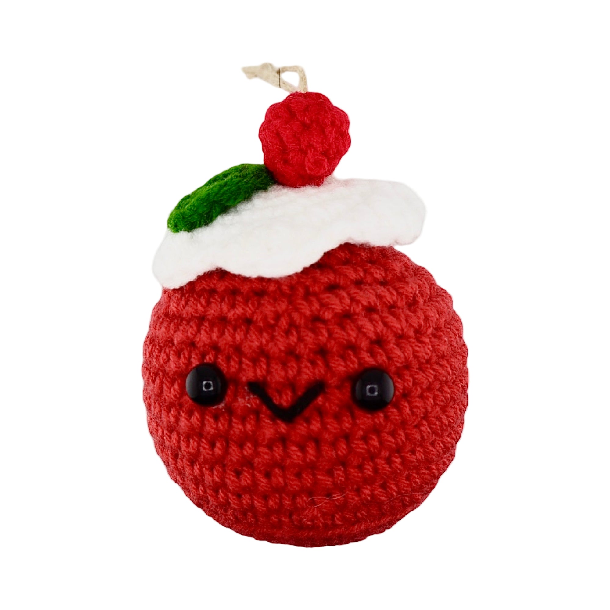 Xmas Pudding Hanging Crochet Decoration