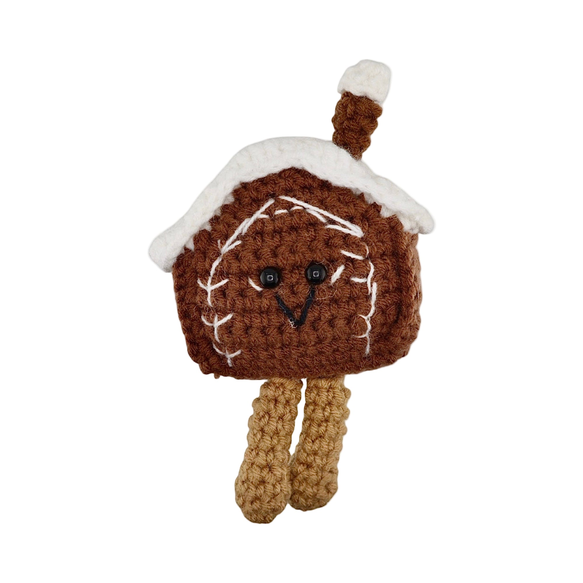 Xmas  Gingerbread House Hanging Crochet Decoration