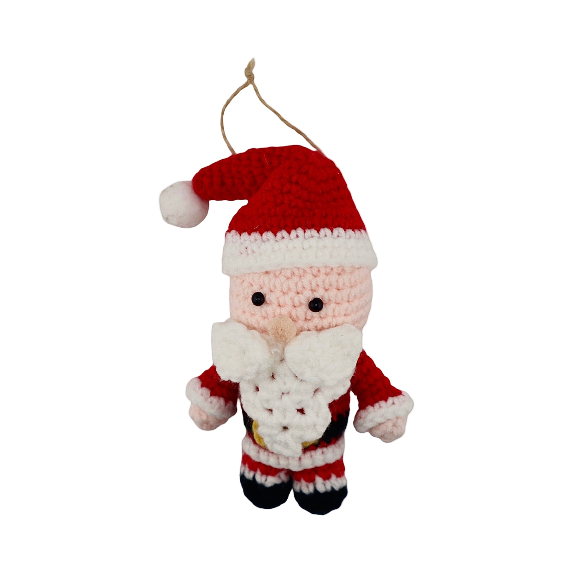 Xmas Tall Santa Hanging Crochet Decoration