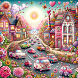 Pink World Greeting Card