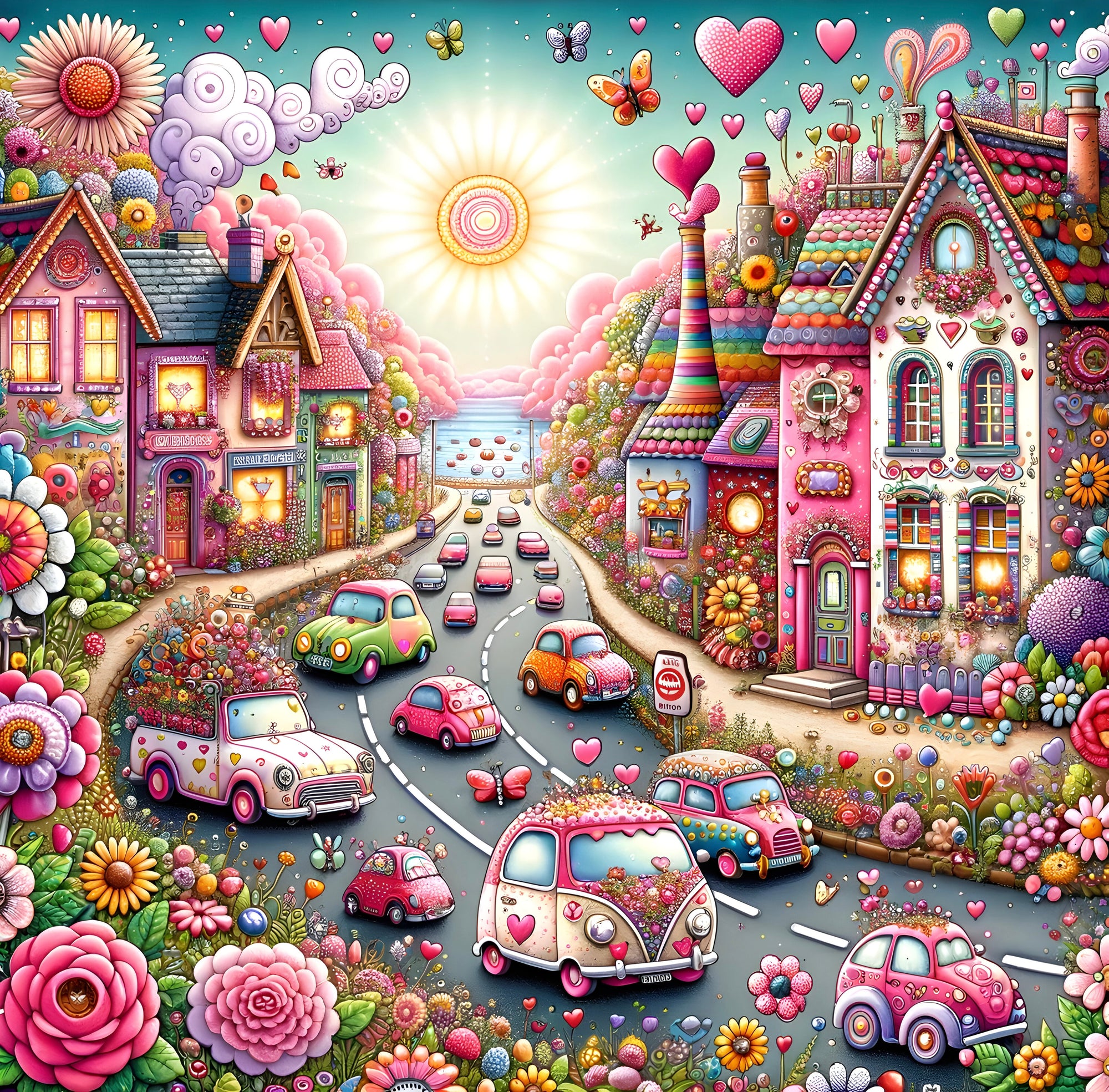 Pink World Greeting Card