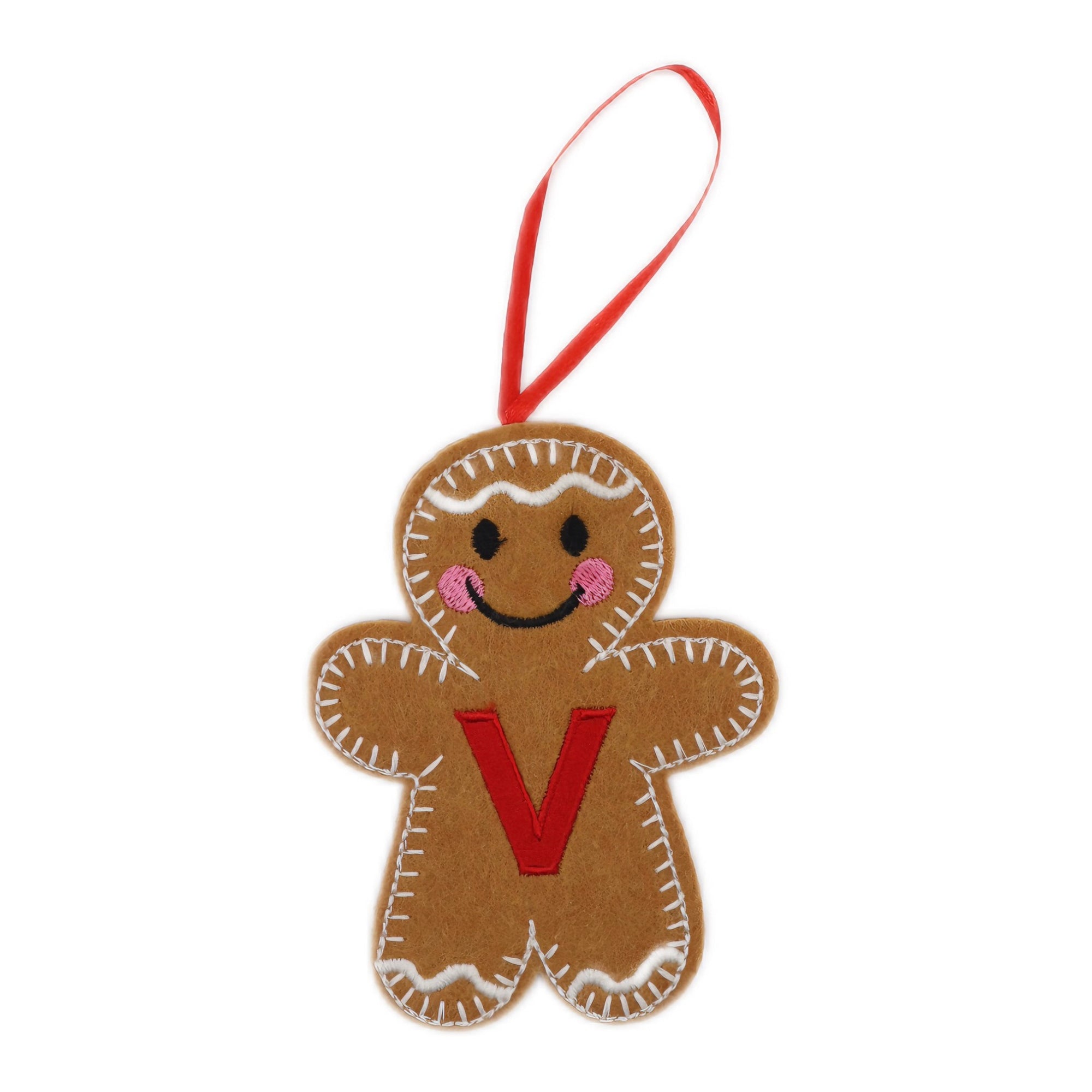 Gingerbread Letter V