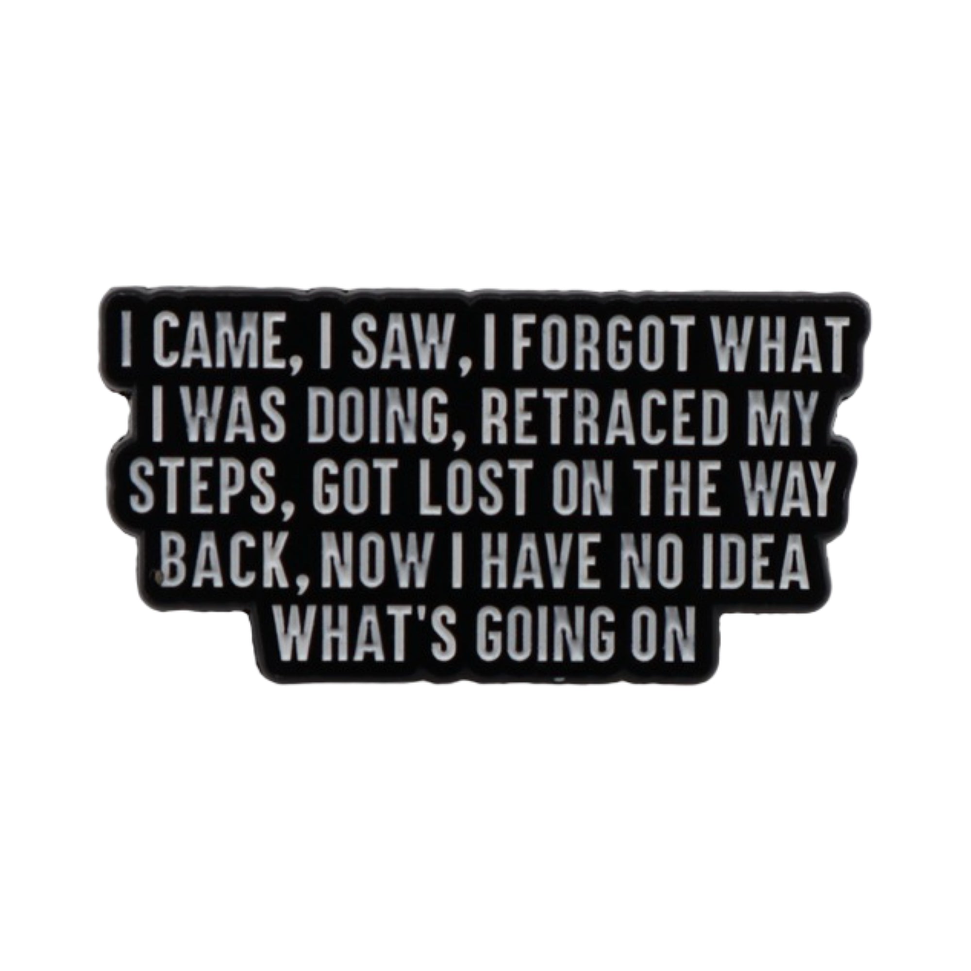 Enamel Pin 'I came, I saw, I forgot..'