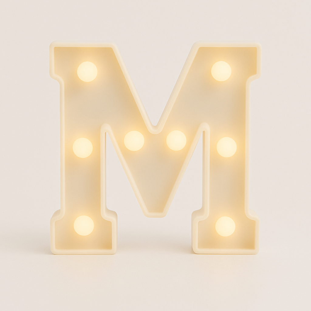 Light up Letter M