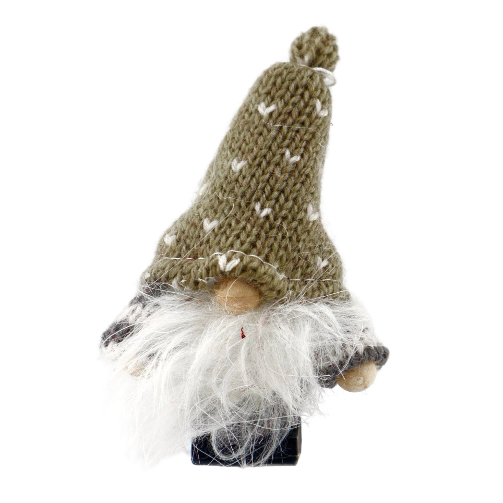 Miniature gnome grey with hearts
