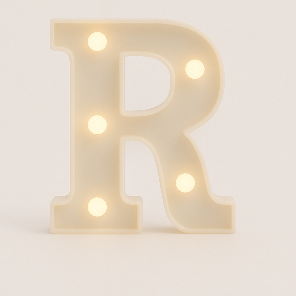 Light up Letter R