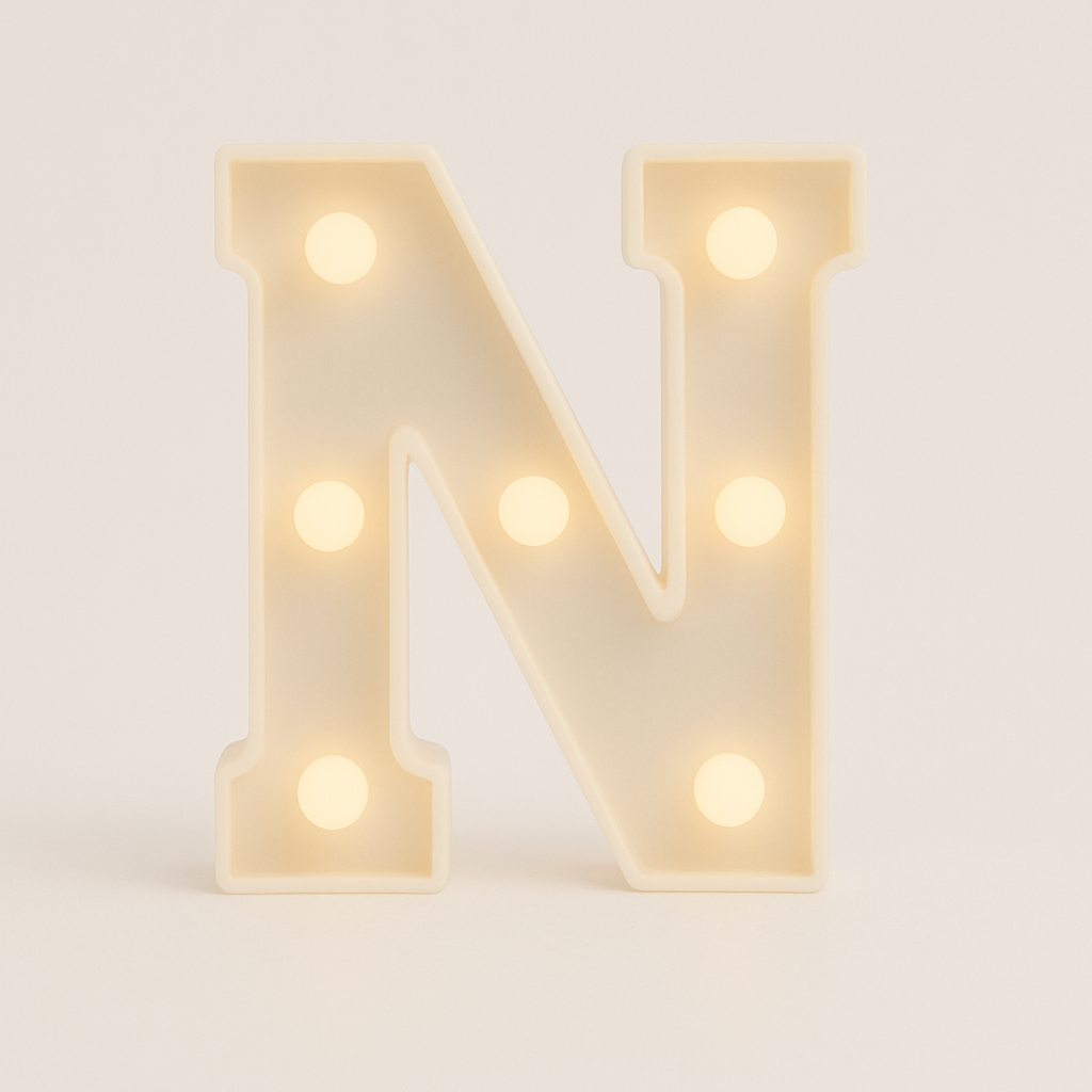 Light up Letter N