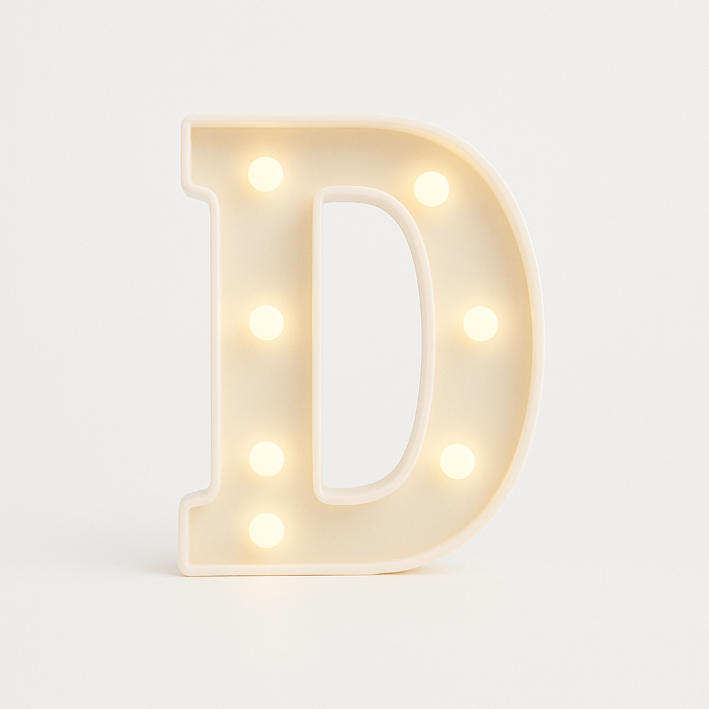 Light up Letter D