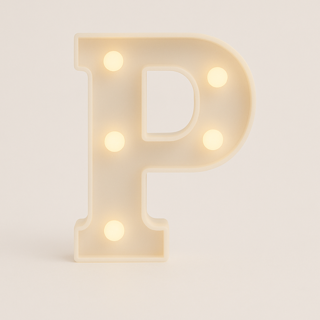 Light up Letter P