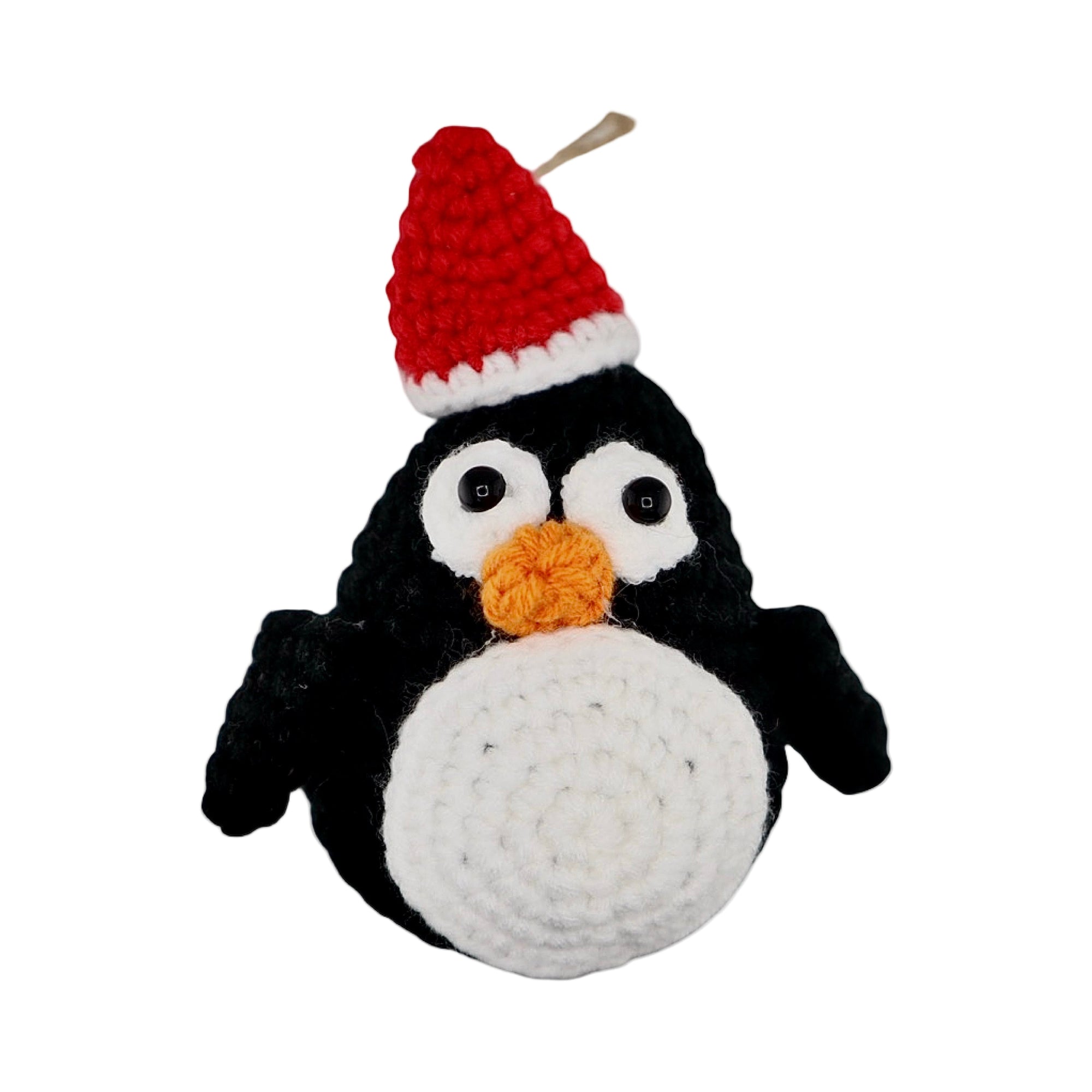 Xmas Penguin Hanging Crochet Decoration
