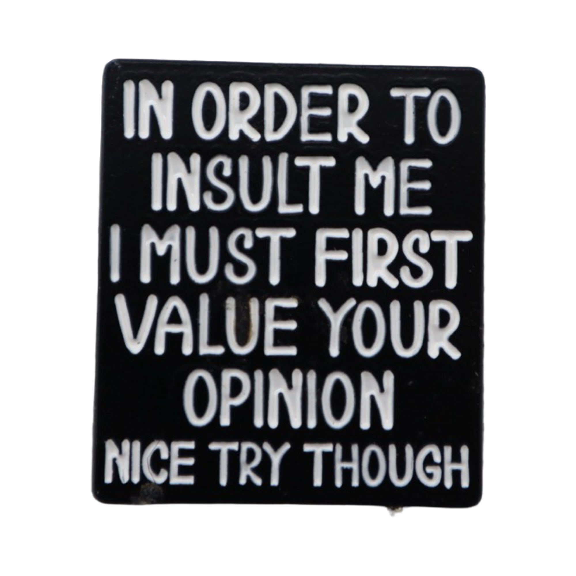Enamel Pin ‘In order to insult me’