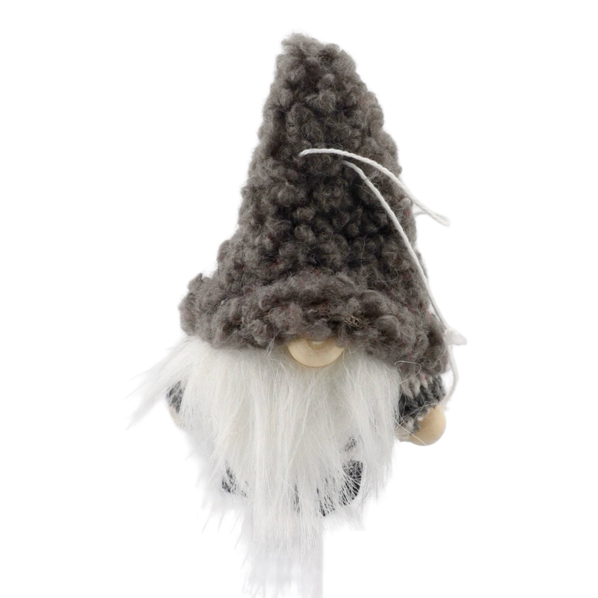 Miniature gnome with fluffy grey hat