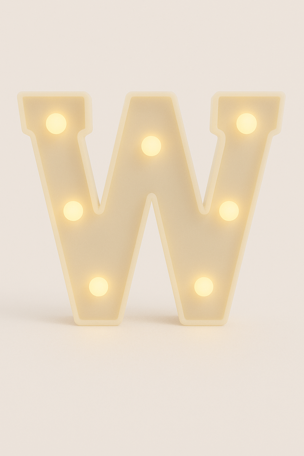 Light up Letter W
