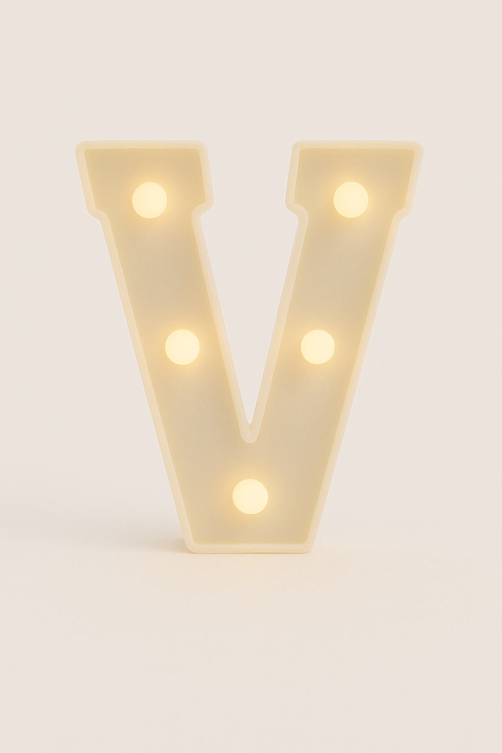 Light up Letter V