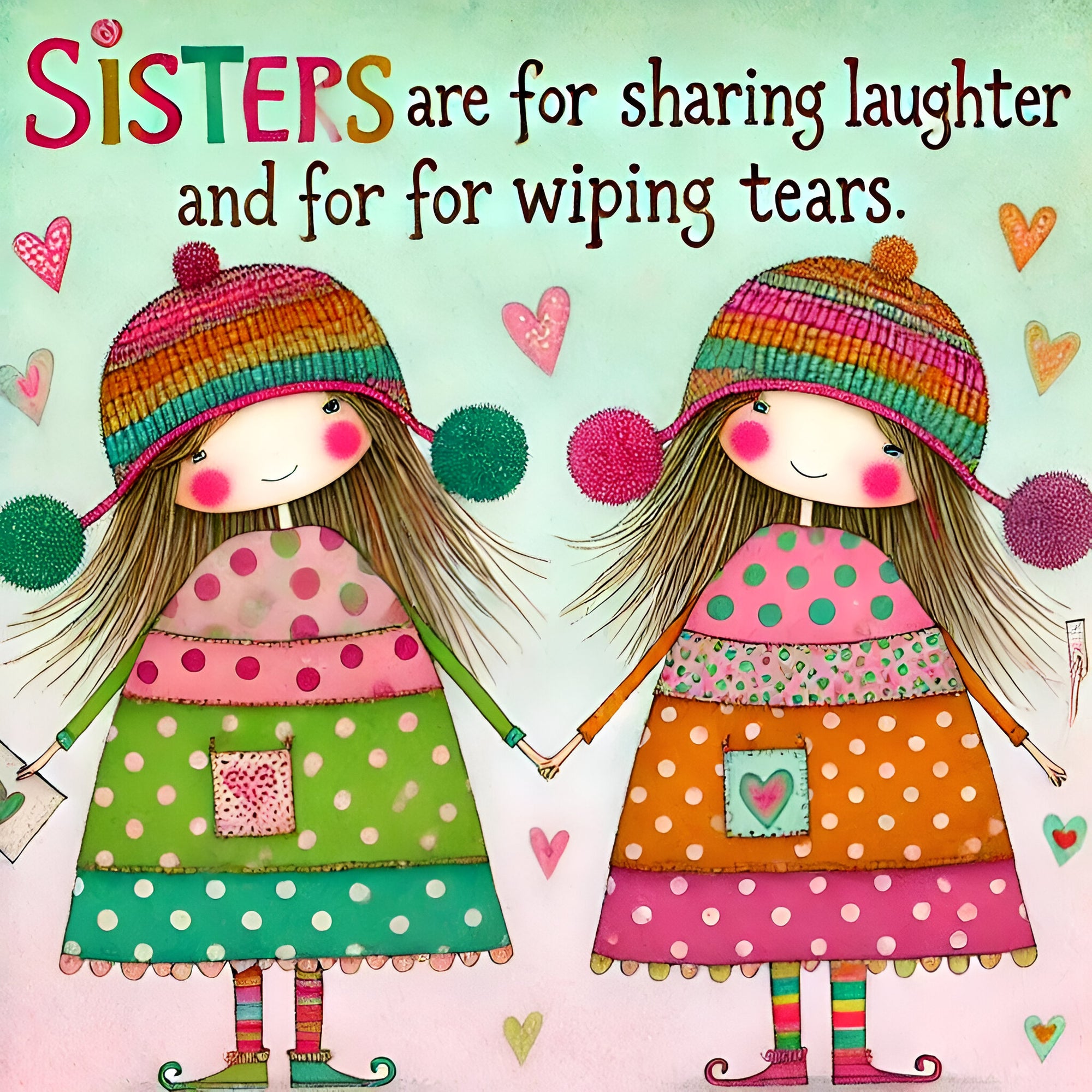 Sisters are for sharing laughter